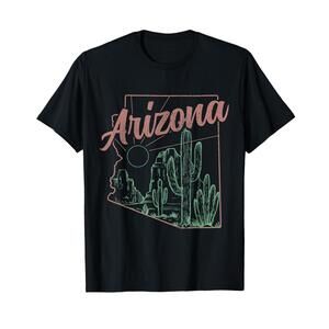 Arizona Az Pride State Map Cactus Desert  T-Shirt
